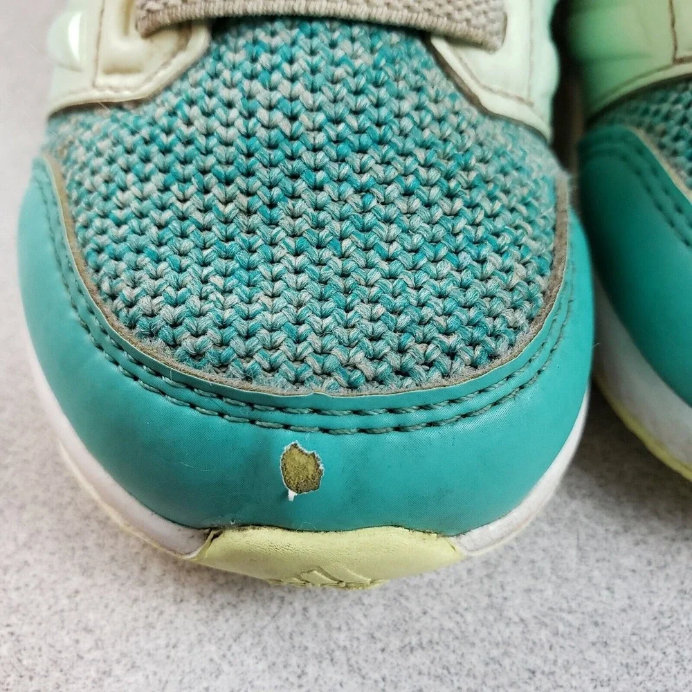Adidas Kids Rapidarun El CQ0141 Ivory Teal Low Top Comfort Running‎ Shoes Size 6